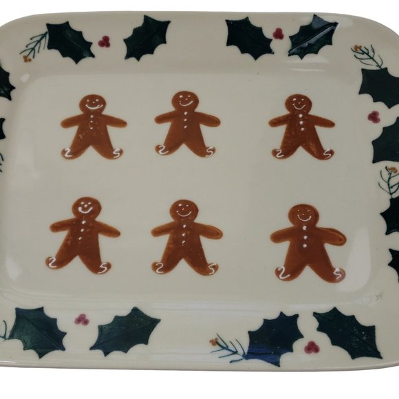 1995 Hartstone Gingerbread People Holiday 12.5 x 9.5 Small Platter - Picture 4 of 7